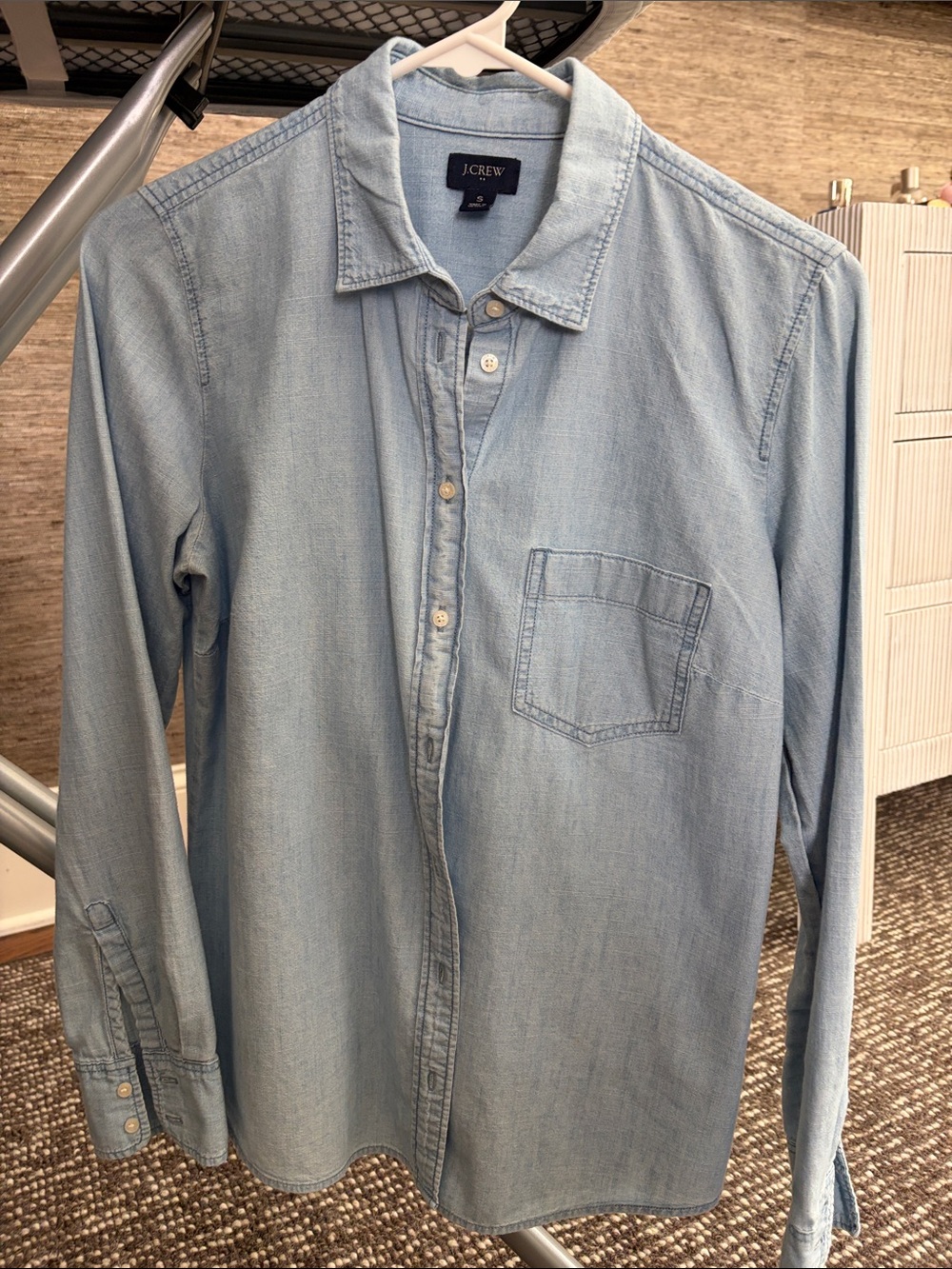 J. Crew Light Wash Denim Button-Up Shirt